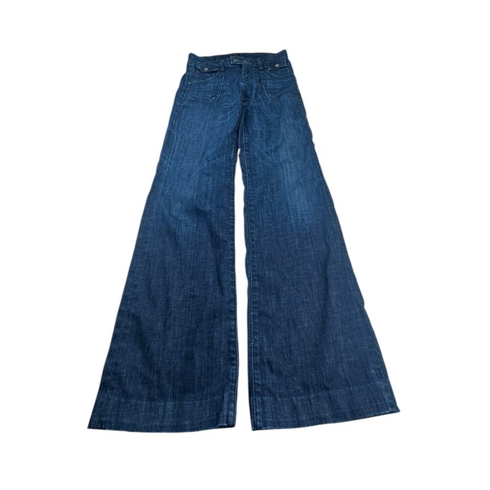 CITIZENS OF HUMANITY Birkin Stretch Low Waist Wide Leg Blue Jeans Women's 27